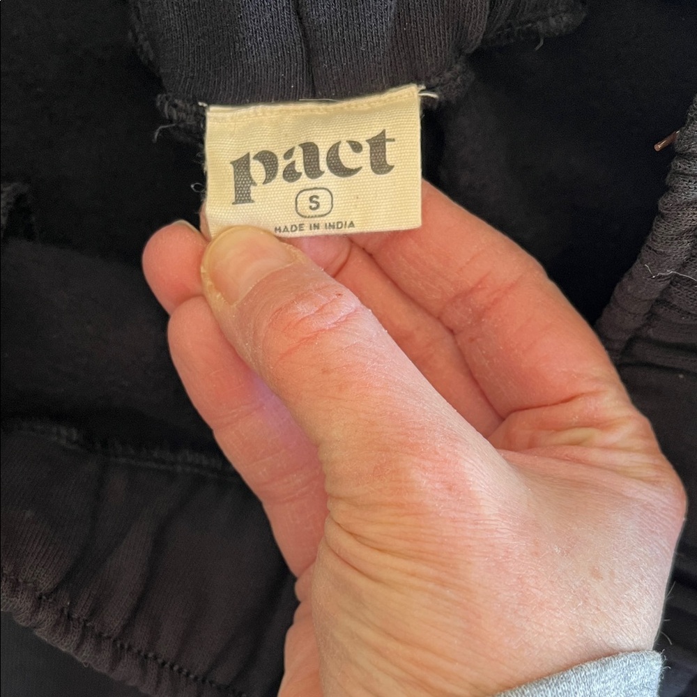 Pact Organic Brushed Fleece Sweatshirt and Sweatpant Set Sz S - Picture 10 of 13